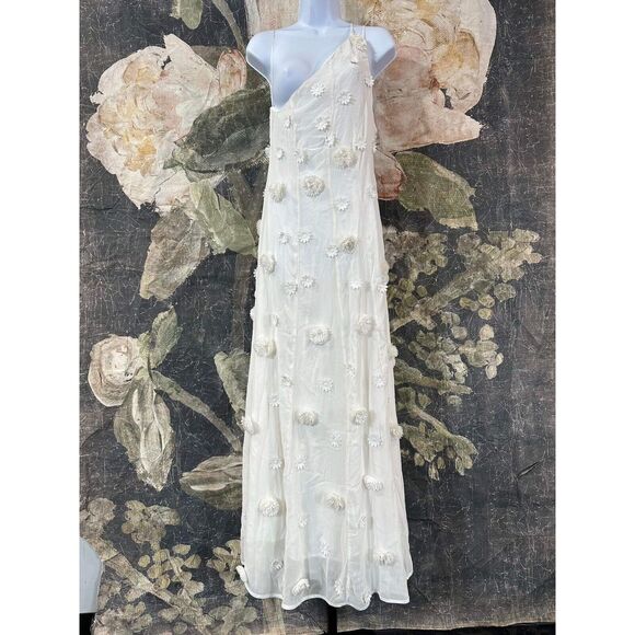 New Free People Blossom Bliss Maxi Dress white floral Size 2 - Picture 3 of 8